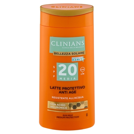 Clinians Bellezza Solare Latte Protettivo Anti Age SPF20 Media 200 mL